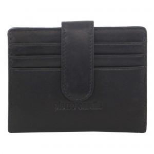 Bi-Fold Wallets Pierre Cardin Leather Bi-Fold Card Holder Wallet Masculino Pretas | 2048-HQYBX