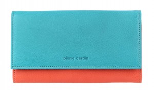 Bi-Fold Wallets Pierre Cardin Multi Color Leather Wallet Feminino Turquesa | 9213-GDZQP
