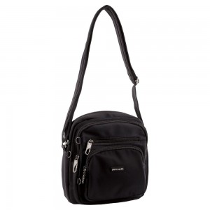 Bolsas Crossbody Pierre Cardin Anti-Theft Cross Body Bag Feminino Pretas | 2641-WIYEJ