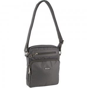 Bolsas Crossbody Pierre Cardin Anti-Theft Cross Body Bag Feminino Cinzentas | 2095-MCEGT