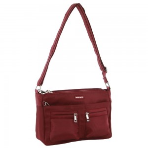 Bolsas Crossbody Pierre Cardin Anti-Theft Cross-Body Bag Feminino Bordeaux | 0135-PSGDM
