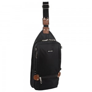 Bolsas Crossbody Pierre Cardin Anti-Theft Cross Body Bag Masculino Pretas | 6421-SXKUY