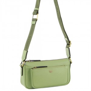 Bolsas Crossbody Pierre Cardin Couro Cross-Body Bag Feminino Jade | 8754-RUCDY
