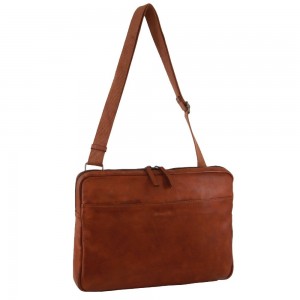 Bolsas Crossbody Pierre Cardin Italian Leather Business Computer Bag Masculino Marrom | 8902-QTAZR