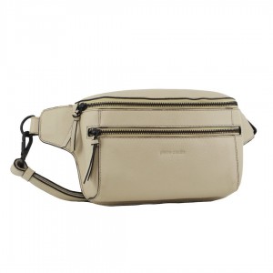 Bolsas Crossbody Pierre Cardin Leather 3-Way Sling Bag Masculino Cement | 4729-QUFXO