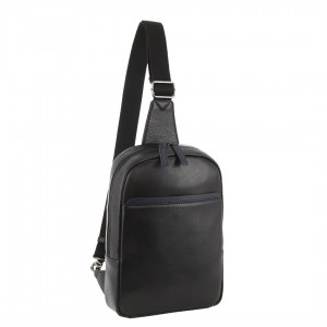Bolsas Crossbody Pierre Cardin Leather 3-Way Sling Bag Masculino Pretas | 3807-GWFXM