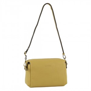 Bolsas Crossbody Pierre Cardin Leather Cross-Body Bag Clutch Feminino Amarelas | 8092-ZCUYL