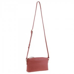 Bolsas Crossbody Pierre Cardin Leather Crossbody Bag Feminino Rosa | 8092-FTUDR