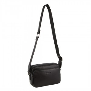 Bolsas Crossbody Pierre Cardin Leather Crossbody Bag Masculino Pretas | 7340-CUMBY