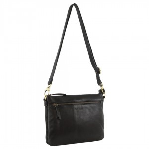 Bolsas Crossbody Pierre Cardin Leather Crosbody Bag Feminino Pretas | 5970-PTRWC