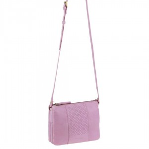 Bolsas Crossbody Pierre Cardin Leather Diamond Pattern Embossed Crossbody Bag Feminino Rosa | 1572-VFKUN