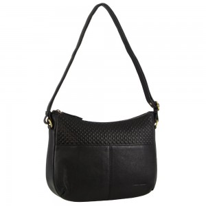 Bolsas Crossbody Pierre Cardin Leather Diamond Pattern Embossed Cross-Body Bag Feminino Pretas | 0146-MXZEY