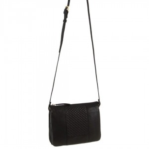 Bolsas Crossbody Pierre Cardin Leather Diamond Pattern Embossed Crossbody Bag Feminino Pretas | 8439-WUANH
