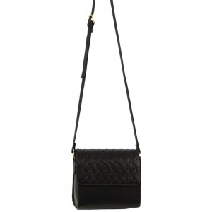 Bolsas Crossbody Pierre Cardin Leather Diamond Embossed Cross-Body Bag Feminino Pretas | 7069-QKCBS