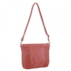Bolsas Crossbody Pierre Cardin Leather Embossed Crossbody Bag Feminino Marsala | 0689-MVHTB