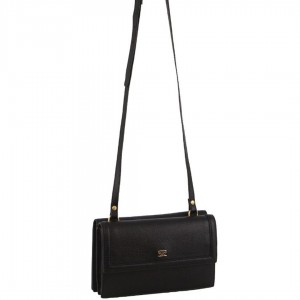 Bolsas Crossbody Pierre Cardin Leather Flap Over Cross-Body Bag Feminino Pretas | 4301-MSKPT