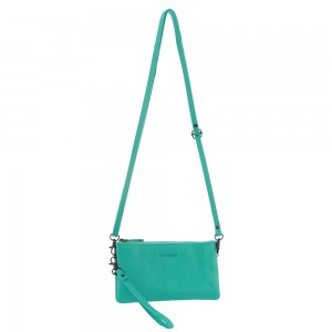 Bolsas Crossbody Pierre Cardin Leather Multiway Cross-Body Bag Feminino Turquesa | 8329-DCYAB