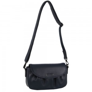 Bolsas Crossbody Pierre Cardin Leather Pleated Design Crossbody Bag Feminino Azul Marinho | 2387-NLHXR
