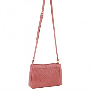 Bolsas Crossbody Pierre Cardin Leather Perforated Design Cross-Body Bag Feminino Marsala | 0375-IKEGB