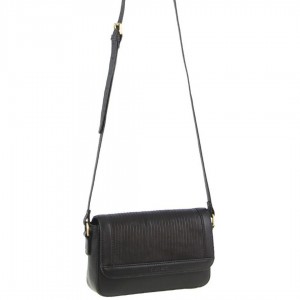Bolsas Crossbody Pierre Cardin Leather Pleated Design Crossbody Bag Feminino Pretas | 6784-TUBVY
