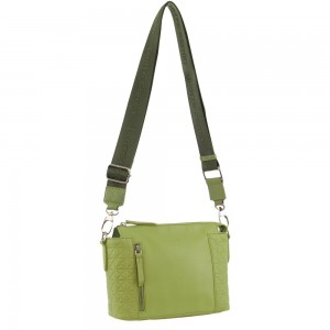 Bolsas Crossbody Pierre Cardin Leather Square Crossbody Bag Feminino Leaf | 7520-HLVFB