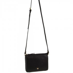 Bolsas Crossbody Pierre Cardin Leather Sleek Crossbody Bag Feminino Pretas | 7410-QAXUR