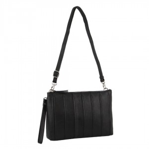 Bolsas Crossbody Pierre Cardin Leather Stitch-design Cross-body Bag Feminino Pretas | 9324-TKUOL
