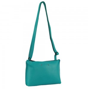 Bolsas Crossbody Pierre Cardin Leather Trendy Cross-Body Bag Feminino Turquesa | 9140-HDUWZ