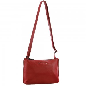 Bolsas Crossbody Pierre Cardin Leather Trendy Cross-Body Bag Feminino Vermelhas | 0431-WOUIJ
