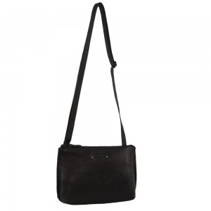 Bolsas Crossbody Pierre Cardin Leather Trendy Cross-Body Bag Feminino Pretas | 4170-DKOPQ
