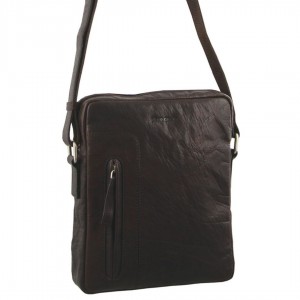 Bolsas Crossbody Pierre Cardin Rustic Leather iPad Bag Masculino Marrom | 2905-LWRSV