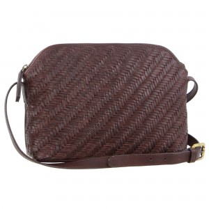 Bolsas Crossbody Pierre Cardin Woven Embossed Leather Cross-Body Bag Feminino Bordeaux | 0735-EIRPD