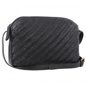 Bolsas Crossbody Pierre Cardin Woven Embossed Leather Cross-Body Bag Feminino Pretas | 0176-RIXYL