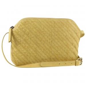 Bolsas Crossbody Pierre Cardin Woven Embossed Leather Cross-Body Bag Feminino Amarelas | 3679-DIEKY