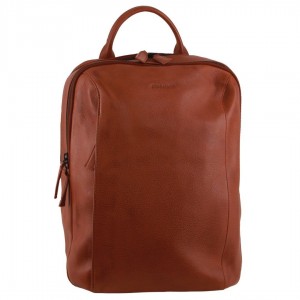 Business Computer Bags Pierre Cardin Leather Business Laptop Backpack Masculino Marrom | 2183-PBGLJ