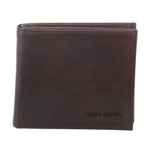 Carteira Trifold Pierre Cardin Italian Leather Tri-Fold Wallet Masculino Chocolate | 1960-SAMCU