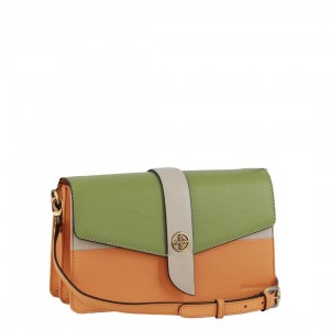 Handbags Pierre Cardin Leather Crossbody Clutch Bag Feminino Abricó | 4129-LSHUN
