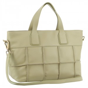 Handbags Pierre Cardin Leather Stitch-design Handbag Feminino Marrom | 7563-PDVRE