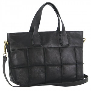 Handbags Pierre Cardin Leather Stitch-design Handbag Feminino Pretas | 4381-NXUTJ