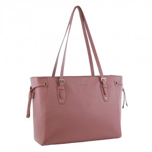 Handbags Pierre Cardin Leather Tote Bag Feminino Rosa | 1308-DPOEB