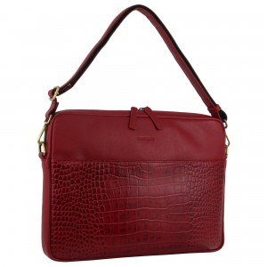 Laptop Pierre Cardin Croc-Embossed Leather Business Computer Bag Travel Vermelhas | 5496-GTSYA