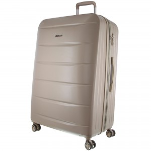 Malas De Viagem Pierre Cardin 80cm Large Hard-Shell Suitcase Travel Latte | 3210-PDJSZ