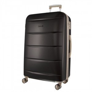 Malas De Viagem Pierre Cardin 80cm Large Hard-Shell Suitcase Travel Pretas | 4159-VONPM