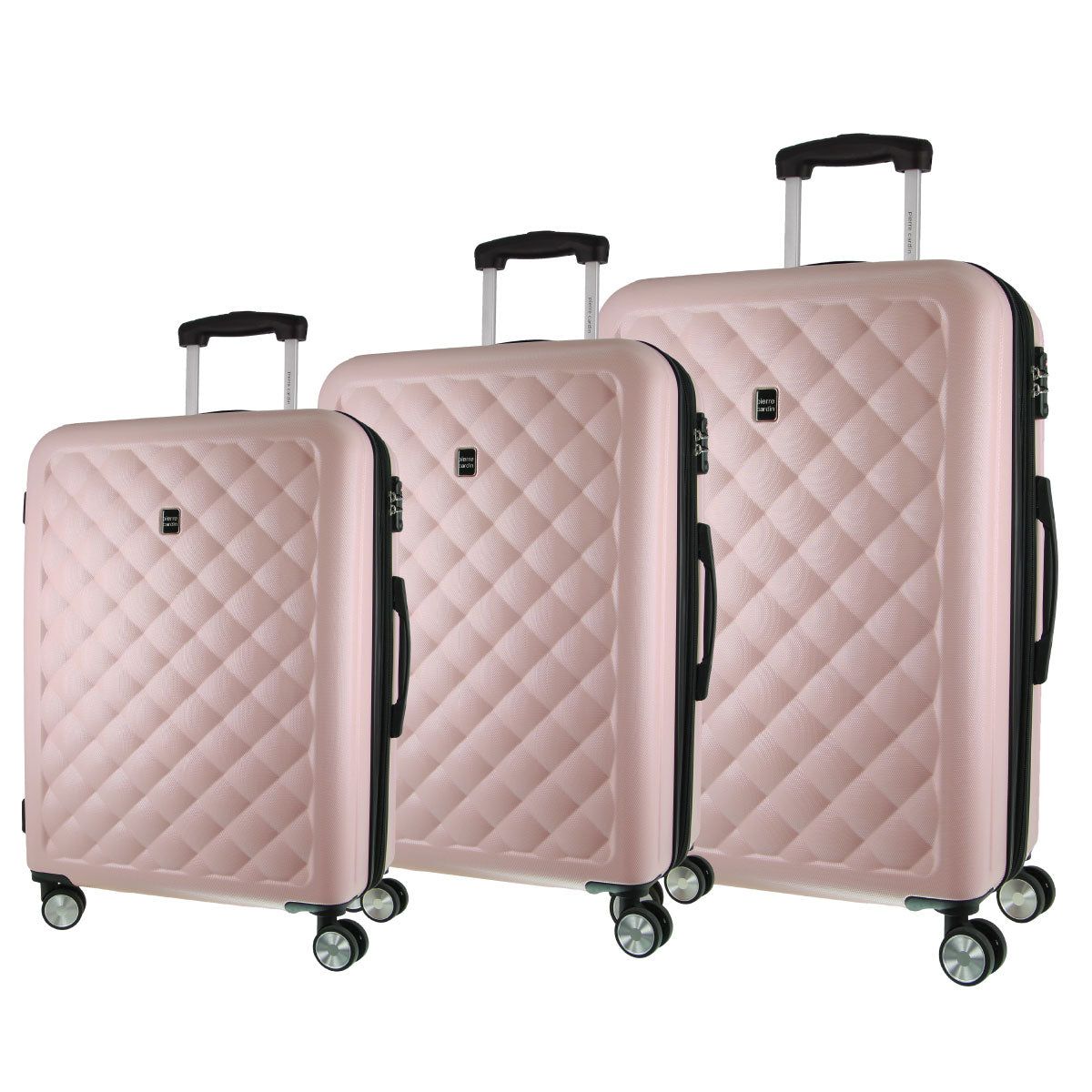 3-Piece Sets Pierre Cardin Hard Shell 3-Piece Luggage Set Travel Rosa | 0594-OXHBU