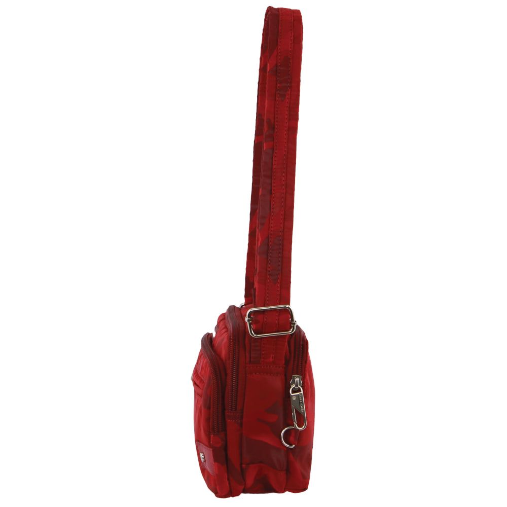 Anti-Theft Range Pierre Cardin Anti-Theft Cross Body Bag Travel Bordeaux Camufladas | 4759-UDAYF