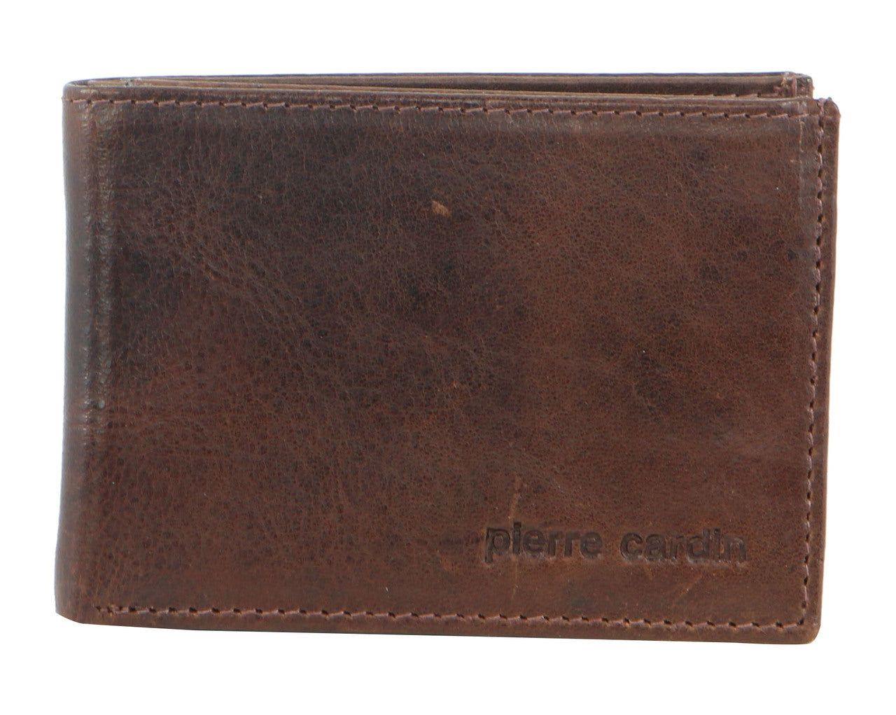 Bi-Fold Wallets Pierre Cardin Italian Leather Bi-Fold Wallet Masculino Pretas | 0127-ITYWC
