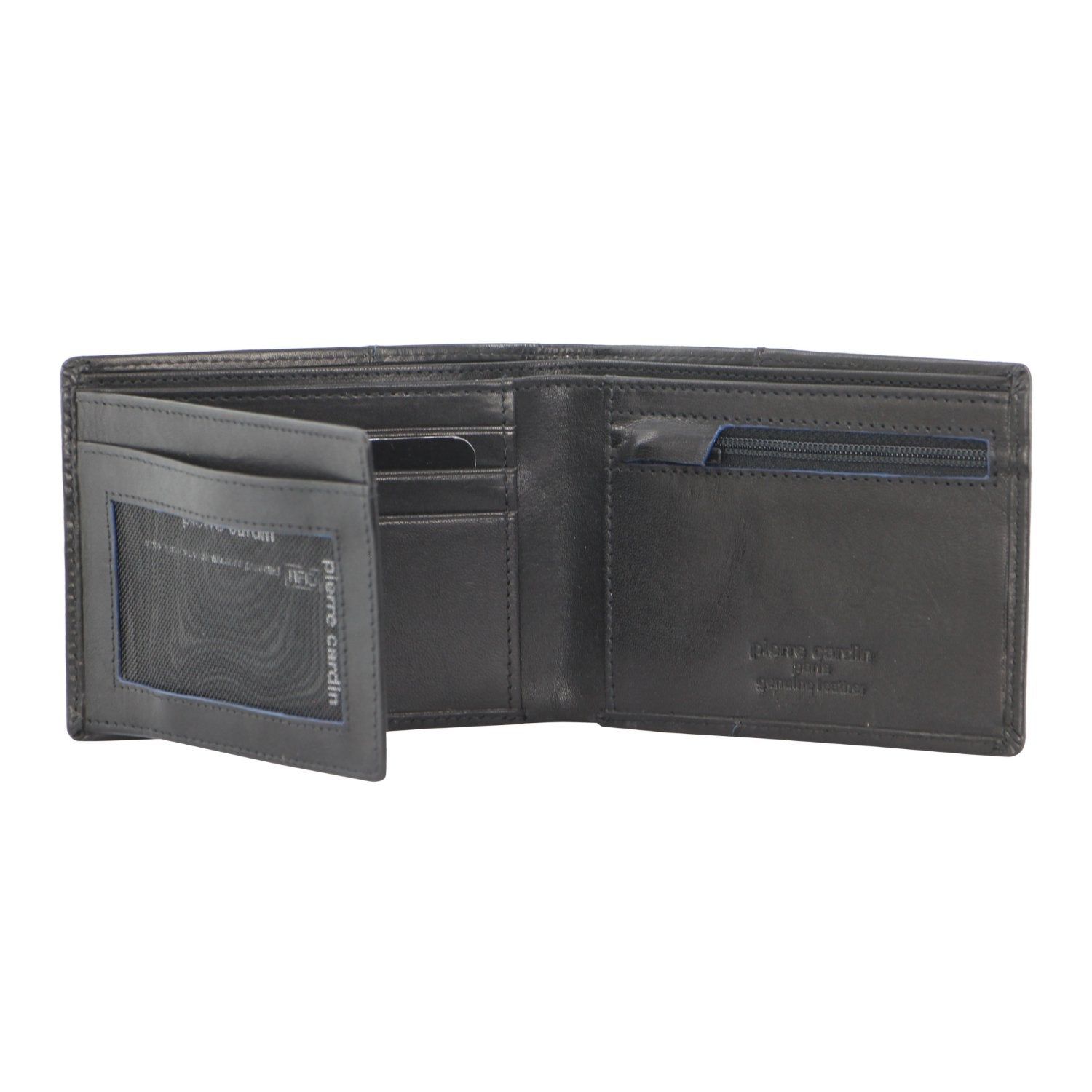 Bi-Fold Wallets Pierre Cardin Leather Bi-Fold Wallet Masculino Pretas | 2951-RFAJD