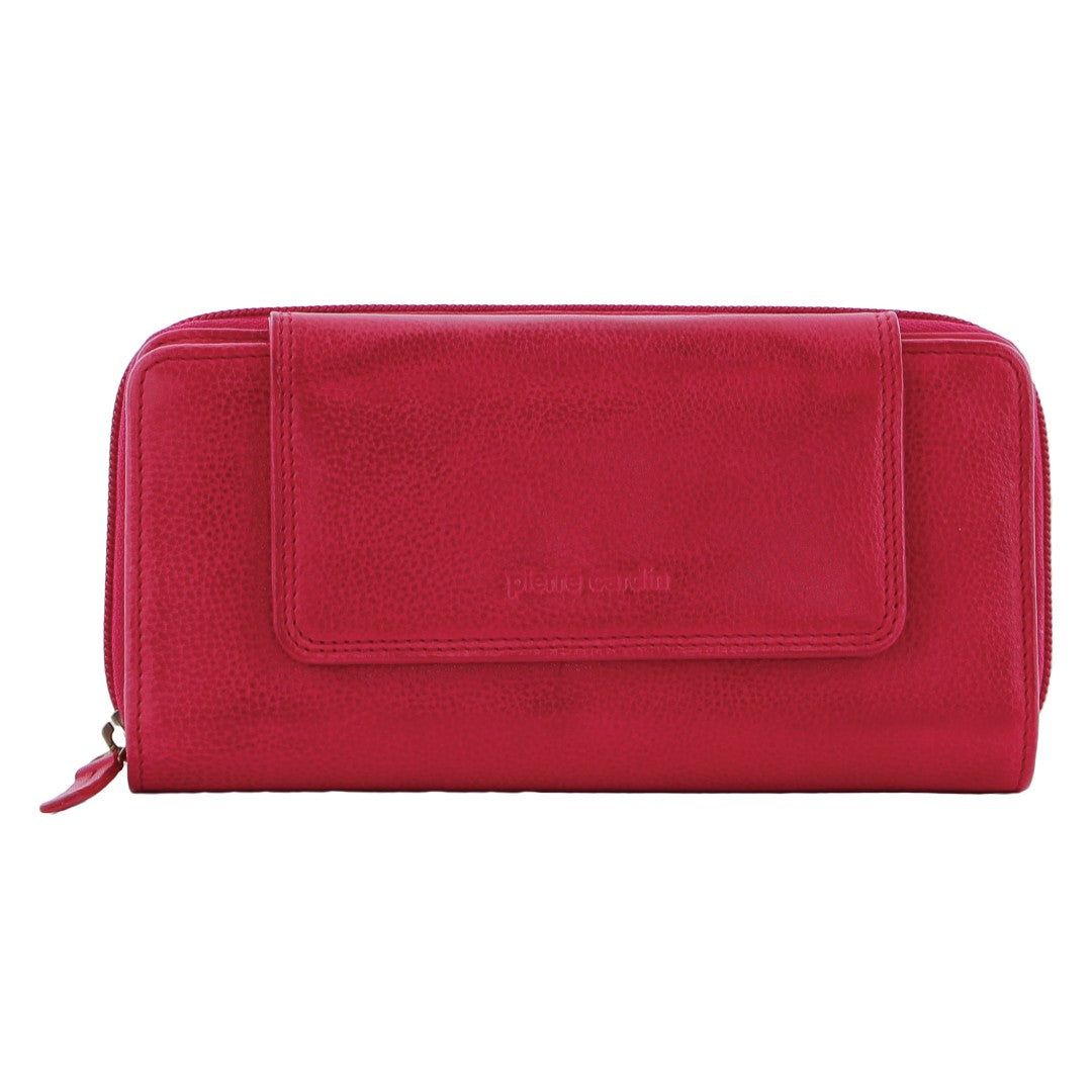 Bi-Fold Wallets Pierre Cardin Leather Bi-Fold Tab Wallet Feminino Marrom | 1695-WSTQH