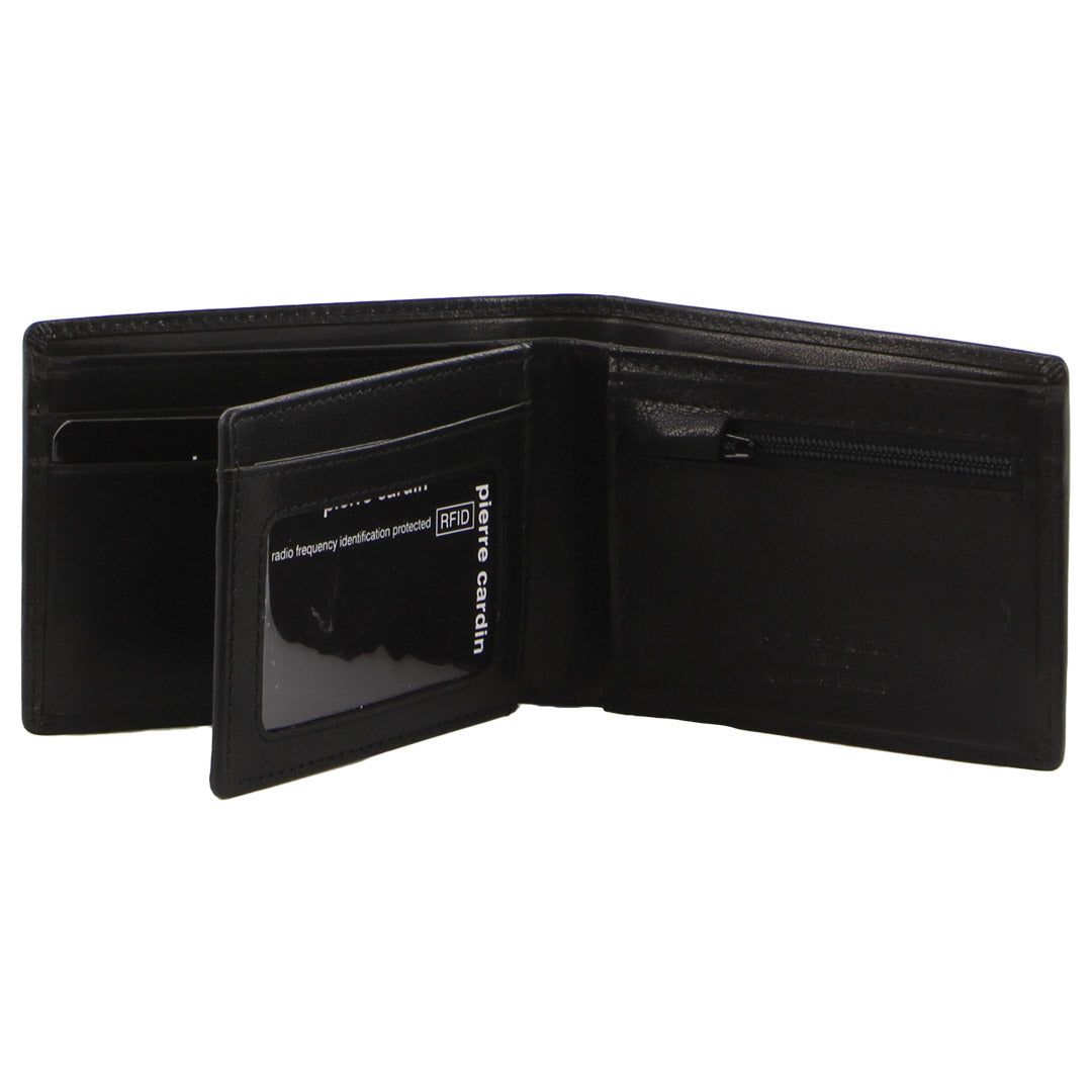 Bi-Fold Wallets Pierre Cardin Leather Bi-Fold Wallet Masculino Pretas | 7421-TNRPZ