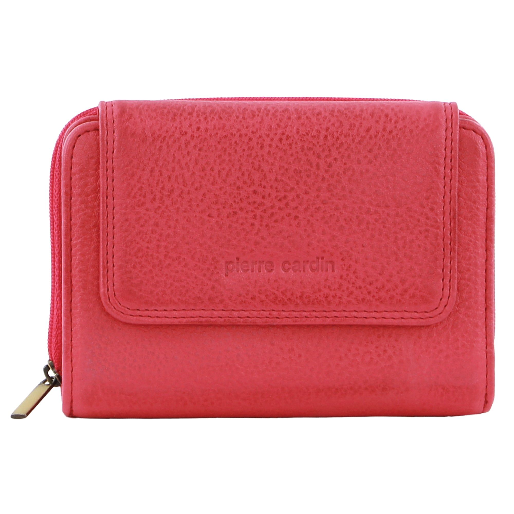 Bi-Fold Wallets Pierre Cardin Leather Compact Bi-Fold Tab Wallet Feminino Rosa | 6374-QGIRS